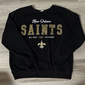 NFL New Orleans Saints Black and Gold Crewneck Sweater